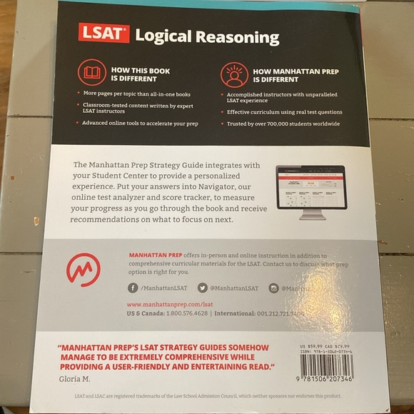 Manhattan Prep LSAT Logical Reasoning Book - Picture 2 of 3